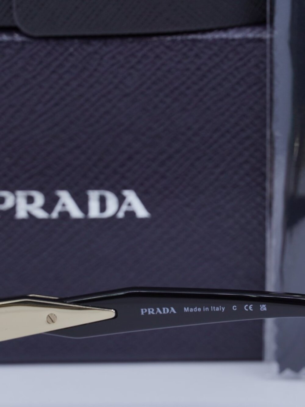 Prada PR65ZS ZVN20I Oval Sunglasses – Pale Gold\Light Purple Brown - Picture 5 of 12